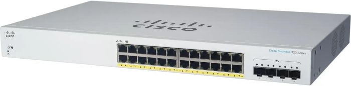 Cisco Switch CBS220 24xGE, PoE, 4x10G SFP+, Smart