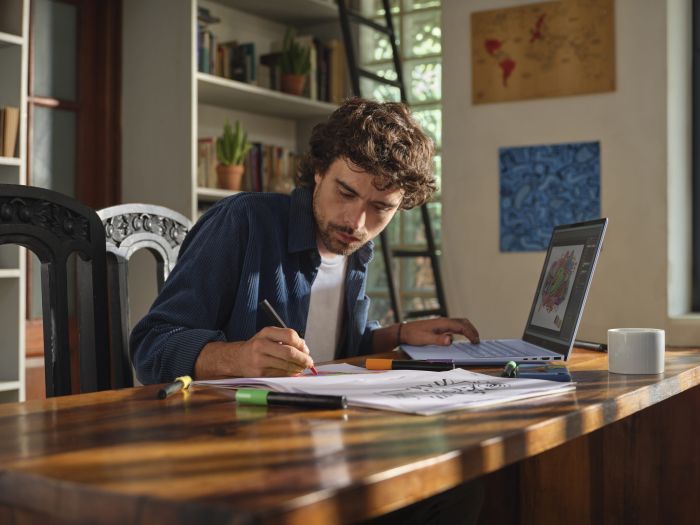 Ноутбук HP OmniBook 5 16-af1018ua 16" WUXGA IPS AG, Intel U7-255U, 16GB, F512GB, UMA, DOS, голубой