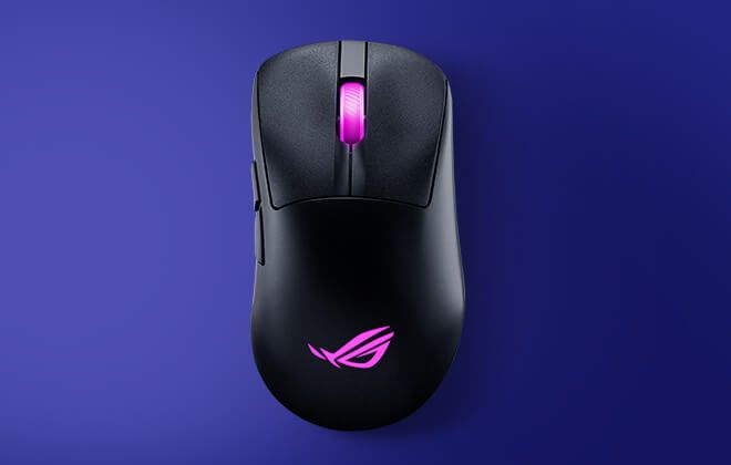 Мышь ASUS ROG Keris II Origin, RGB, USB-A/WL/BT, чёрный