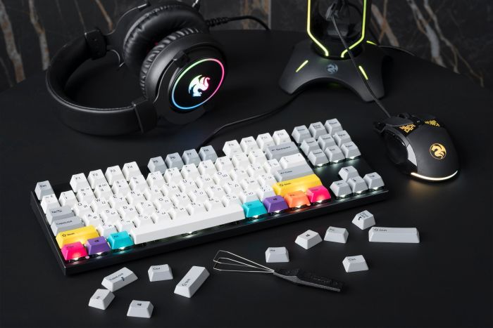 Клавіатура механічна Varmilo APT87 CMYK, K-Prestige Silent, WL/USB-A, White Led