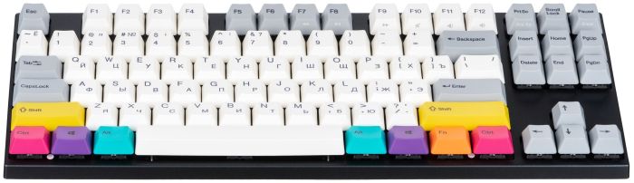 Клавіатура механічна Varmilo APT87 CMYK, C-TK Red, WL/USB-A, White Led