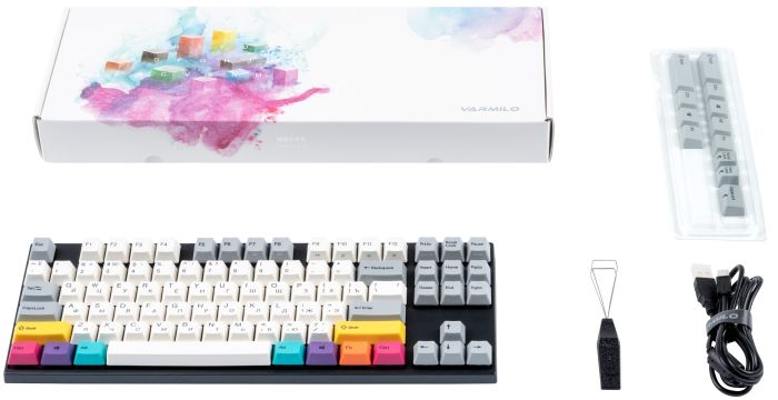 Клавіатура механічна Varmilo APT87 CMYK, C-TK Brown, WL/USB-A, White Led