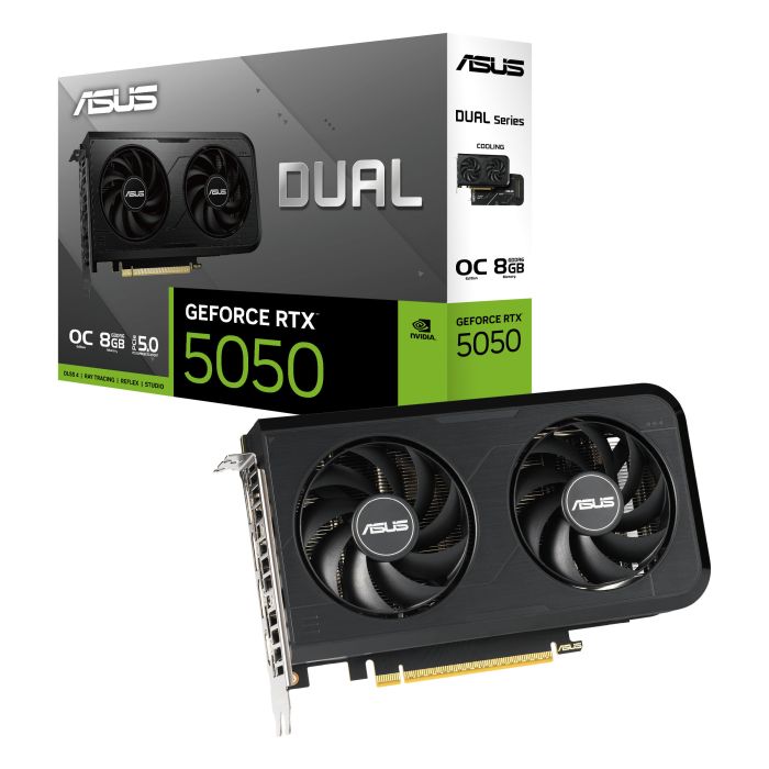 ASUS Graphic Card GeForce RTX 5050 8GB GDDR6 OC DUAL-RTX5050-O8G