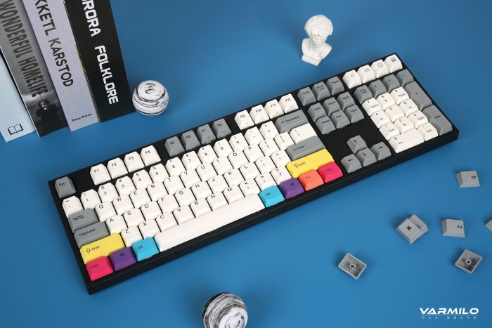 Клавіатура механічна Varmilo APT108 CMYK, C-TK Brown, WL/USB-A, White Led