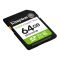 Kingston SD   64GB C10 UHS-I V10 R100MB/s