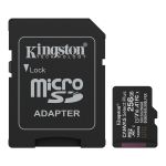 Карта пам'яті Kingston microSD  256GB C10 UHS-I A1 V10 R150MB/s + SD