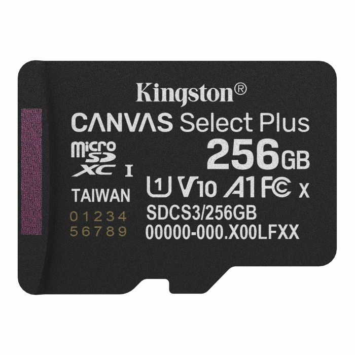 Карта пам'яті Kingston microSD  256GB C10 UHS-I A1 V10 R150MB/s