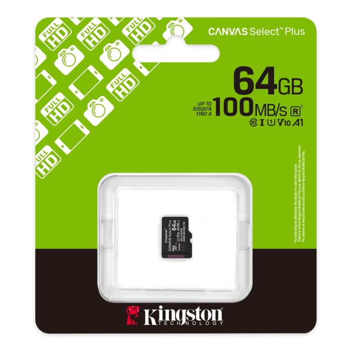 Kingston microSD   64GB C10 UHS-I A1 V10 R100MB/s