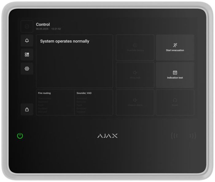 Intelligent Fire Control Panel Ajax EN54 Fire Hub white, GSM, Ethernet, Jeweller, EN54, wireless, white
