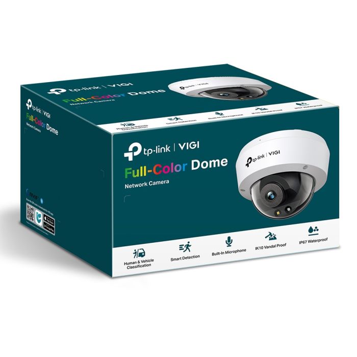 TP-LINK VIGI C240-4 IP Camera, PoE, 4MP, 4mm, H265+, IP66, Turret, color night vision, indoor