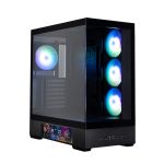 Корпус Zalman P40 DS без БЖ, 2xUSB3.0, 1x Type C, 3x120мм ARGB Reverse,  1x120мм ARGB, VGA 420мм, LCS ready, TG Side/Front Panel, Display, ATX, чорний