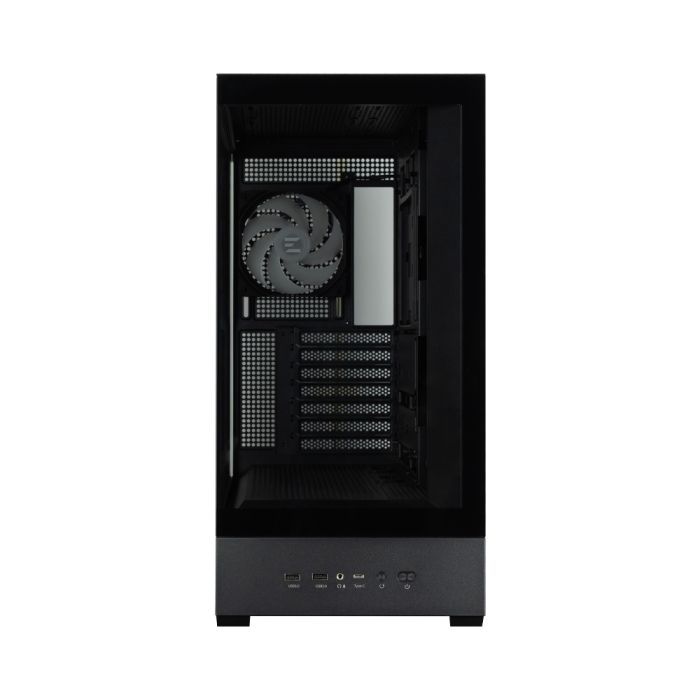 Корпус Zalman P40 DS без БЖ, 2xUSB3.0, 1x Type C, 3x120мм ARGB Reverse,  1x120мм ARGB, VGA 420мм, LCS ready, TG Side/Front Panel, Display, ATX, чорний