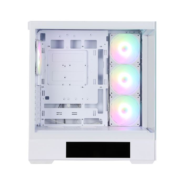 Zalman PC case  P40 DS without PSU, 2xUSB3.0, 1x Type C, 3x120mm ARGB Reverse,  1x120mm ARGB, VGA 420mm, LCS ready, TG Side/Front Panel, Display, ATX, white