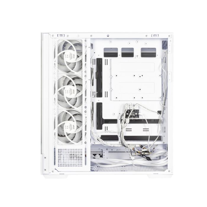 Zalman PC case  P40 DS without PSU, 2xUSB3.0, 1x Type C, 3x120mm ARGB Reverse,  1x120mm ARGB, VGA 420mm, LCS ready, TG Side/Front Panel, Display, ATX, white