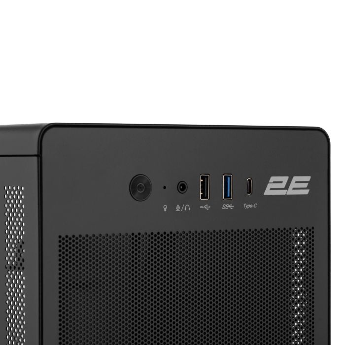 Корпус 2E Credo V285B-400 з БЖ 2E ATX400, 1xUSB3.0, 1х USB 2.0, 1xUSB Type-C, 1x120мм, VGA 300мм, mATX, чорний
