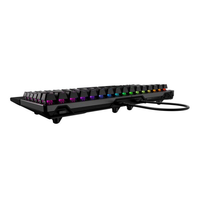 ASUS Keyboard mechanical ROG Falcata split, 83key, Magnetic Switch, USB-A/WL/BT, EN, RGB, black