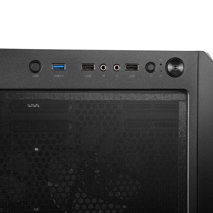 Корпус 2E GAMING Aruba G3313B, без БЖ 1xUSB3.0, 2xUSB2.0, 5x120мм ARGB, VGA 300мм, LCS ready, HUB, TG Side Panel, ATX, чорний