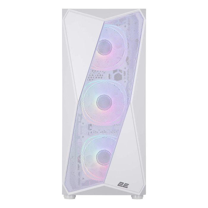 2E GAMING PC case Aruba G3313W, without PSU, 1xUSB3.0, 2xUSB2.0, 5x120mm ARGB, VGA 330mm, LCS ready, HUB, TG Side Panel, ATX, white