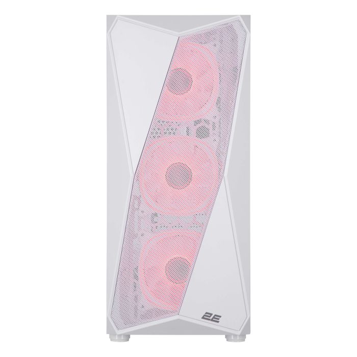 2E GAMING PC case Aruba G3313W, without PSU, 1xUSB3.0, 2xUSB2.0, 5x120mm ARGB, VGA 330mm, LCS ready, HUB, TG Side Panel, ATX, white