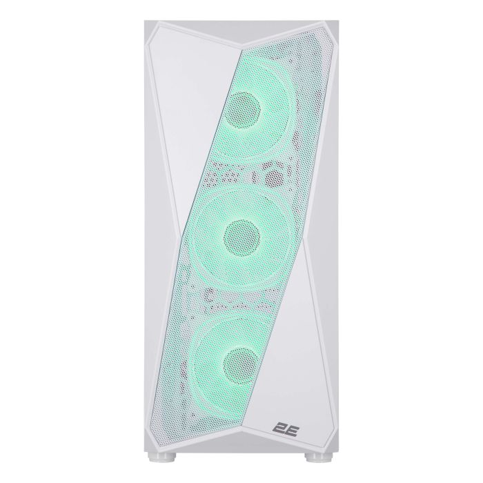 2E GAMING PC case Aruba G3313W, without PSU, 1xUSB3.0, 2xUSB2.0, 5x120mm ARGB, VGA 330mm, LCS ready, HUB, TG Side Panel, ATX, white