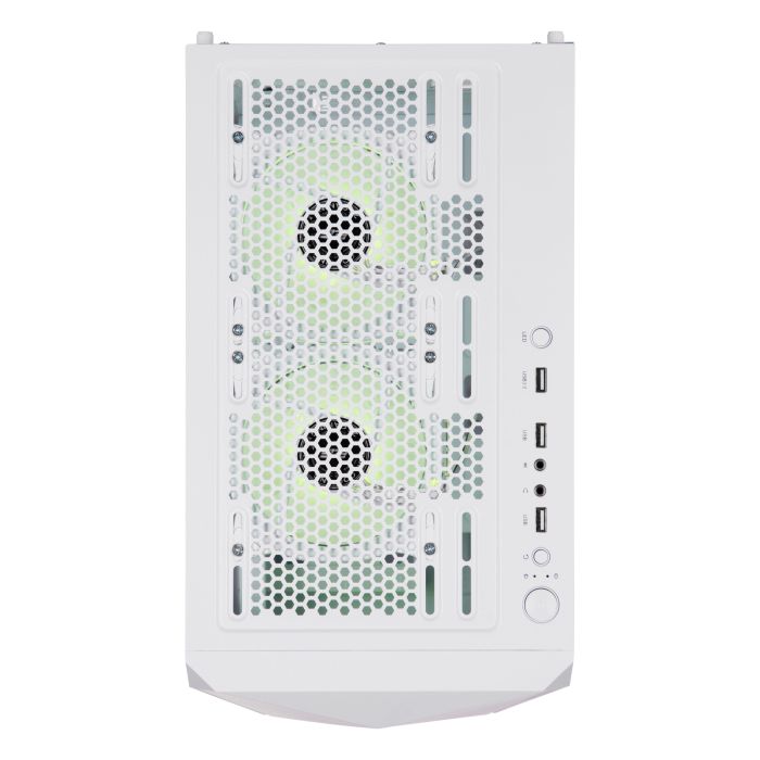 2E GAMING PC case Aruba G3313W, without PSU, 1xUSB3.0, 2xUSB2.0, 5x120mm ARGB, VGA 330mm, LCS ready, HUB, TG Side Panel, ATX, white