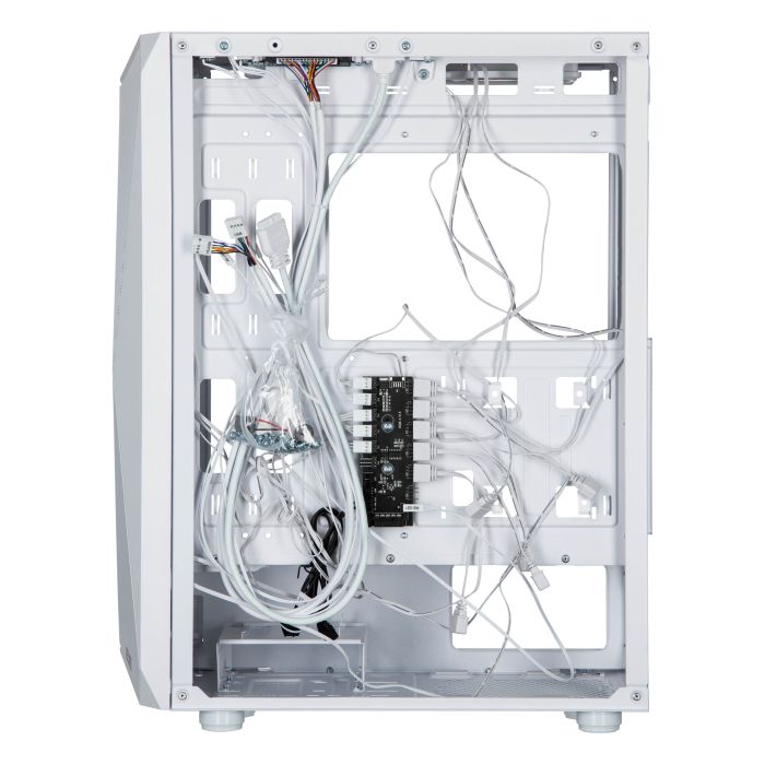 2E GAMING PC case Aruba G3313W, without PSU, 1xUSB3.0, 2xUSB2.0, 5x120mm ARGB, VGA 330mm, LCS ready, HUB, TG Side Panel, ATX, white
