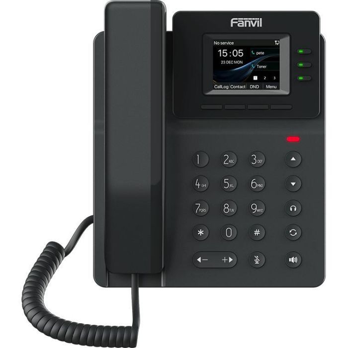Телефон IP   2xFE LAN, 4 SIP line, SW Linux, PoE, 2.4" кольоровий дисплей Fanvil V60P