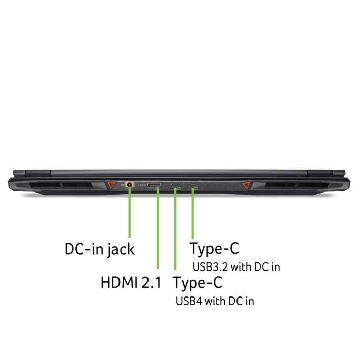 Ноутбук Acer Nitro 18 AN18-61 18" WQXGA IPS, AMD R7-350, 32GB, F2TB, NVD5070-8, Lin, черный