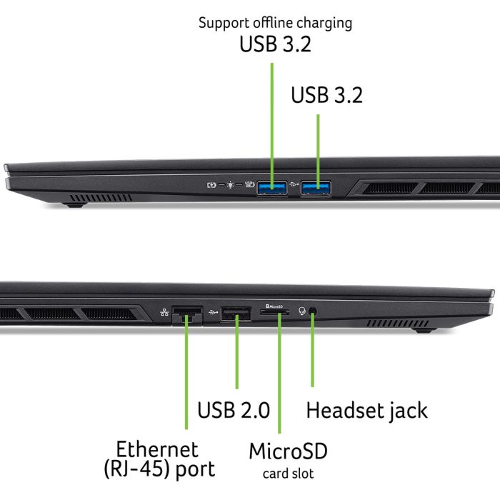 Ноутбук Acer Nitro 16S AN16S-61 16" WQXGA IPS, AMD R9-365, 32GB, F2TB, NVD5070-8, Lin, черный