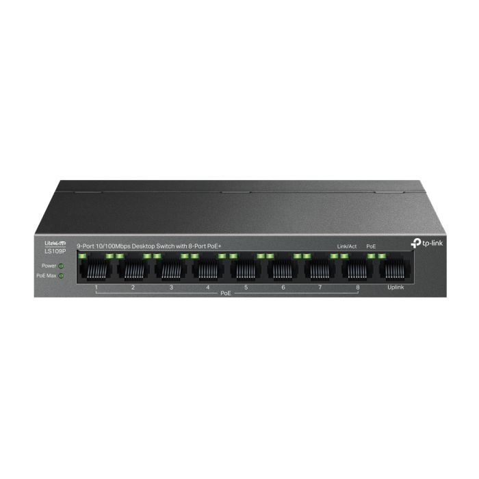 Комутатор TP-LINK   9xFE (8xPoE), 63 Вт TP-Link LS109P