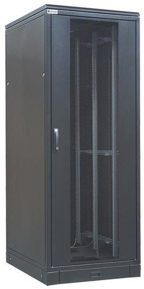 Шафа ZPAS 19", 42U, SZB IT, передні одностулкові перфоровані двері і задні розпашні, 600x1200 мм, максимально 1500кг, чорна