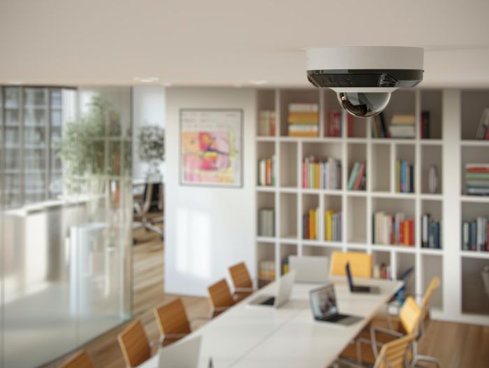 IP Wired Camera Ajax DomeCam Mini HL white, 5MP, 4mm, hybrid illumination IR 15m, white LED 15m, PoE, True WDR, IP65, IR 15m, audio, viewing angle 75°–85°, mini dome, white