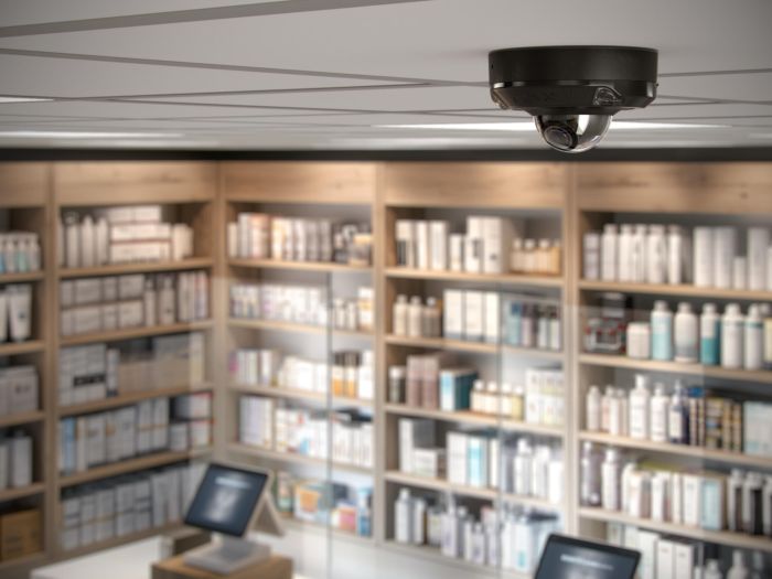 IP Wired Camera Ajax DomeCam Mini HL black, 8MP, 4mm, hybrid illumination IR 15m, white LED 15m, PoE, True WDR, IP65, IR 15m, audio, viewing angle 75°–85°, mini dome, black