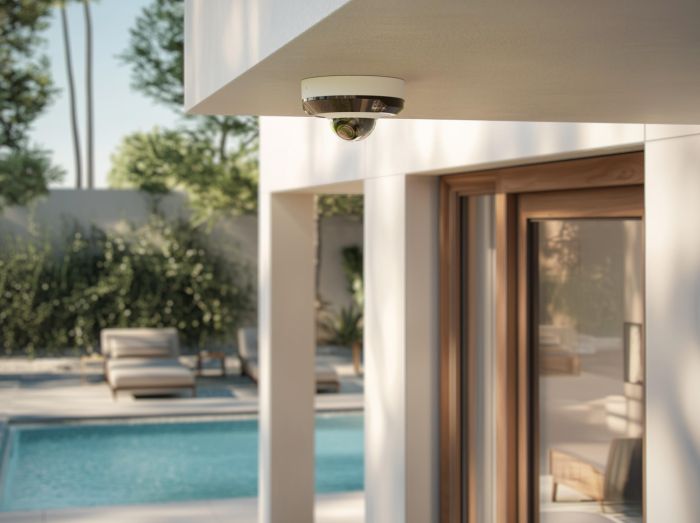 IP Wired Camera Ajax DomeCam Mini HL white, 8MP, 4mm, hybrid illumination IR 15m, white LED 15m, PoE, True WDR, IP65, IR 15m, audio, viewing angle 75°–85°, mini dome, white