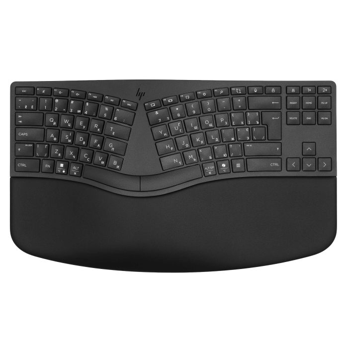 Клавиатура мембранная HP 960 BLK Ergonomic split-zone, 112key, BT, EN/UK, чёрный