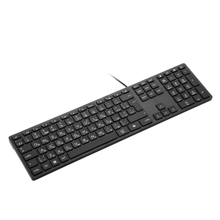 Клавіатура мембранна HP 320K, 109key, USB-A, EN/UK, чорний