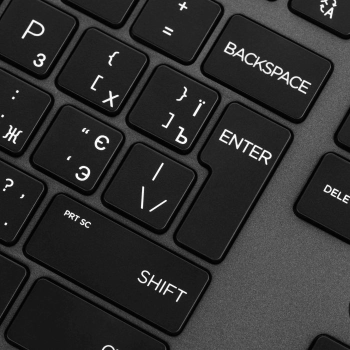 Клавиатура мембранная HP 720 Multi-Device Rechargeable, 109key, WL/BT, EN/UK, чорний