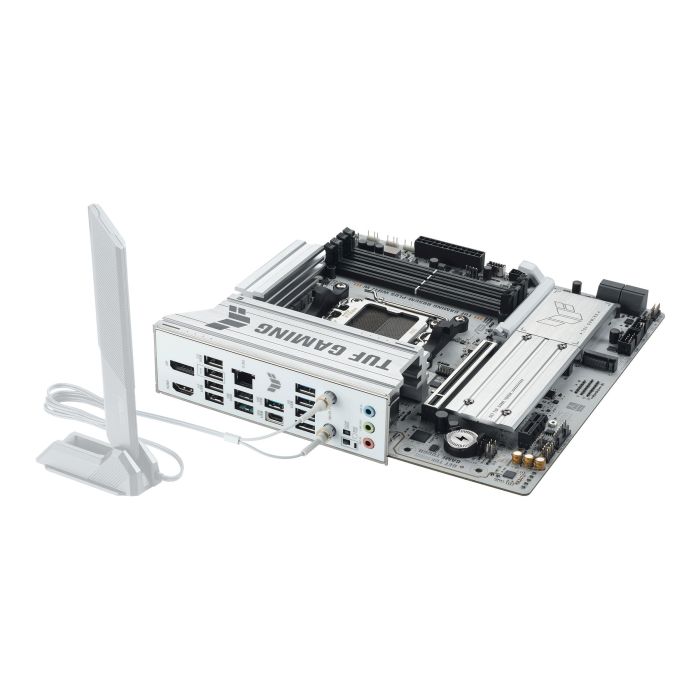 ASUS Motherboard TUF GAMING B850M-PLUS WIFI7 W sAM5 B850 4xDDR5 M.2 HDMI DP Wi-Fi BT mATX white