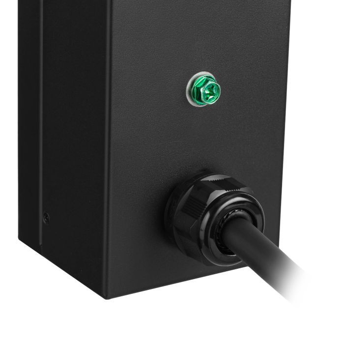 Пристрій розподілу електроживлення MIRSAN MXB, 2U, 16A, 1Ph, 16 гібридних розеток (C13-C19), чорний