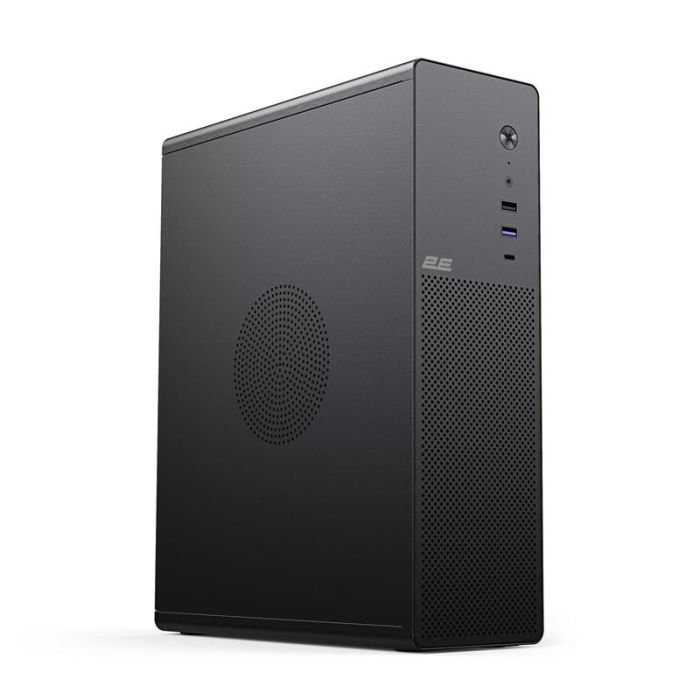 Корпус 2E Credo Slim V90B-400 з БЖ 2E ATX400, 1xUSB3.0, 1х USB 2.0, 1xUSB Type-C, 2x90мм, VGA 390мм, mATX, чорний