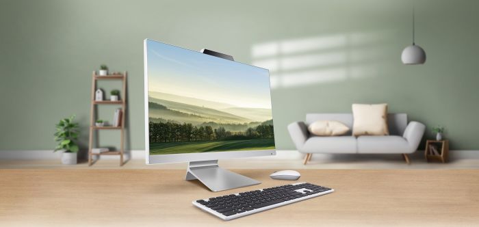 ASUS AiO M3702WFAT-WPF0030 27" FHD AG Touch, AMD R5-7520U, 8GB, F1TB, UMA, WiFi, kb+m, NoOS, white