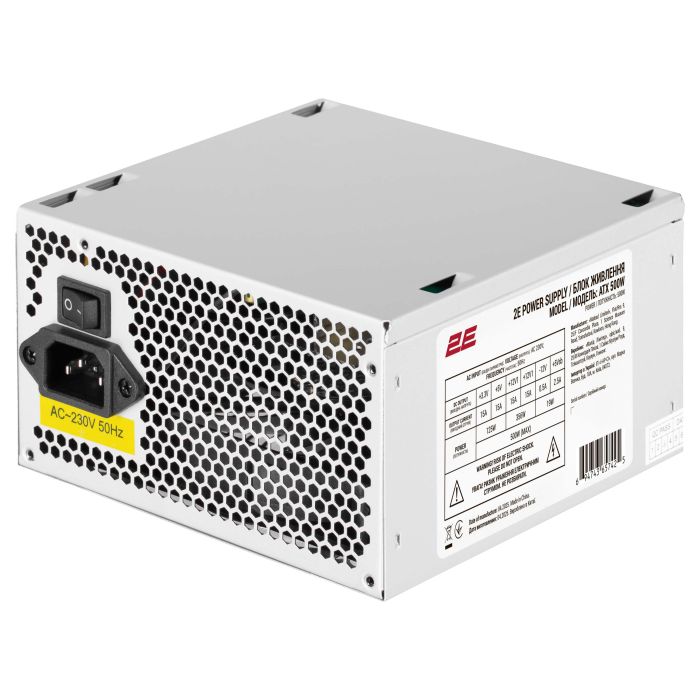 Корпус 2E TeamX TMX04 с БП 2E ATX500W, 2xUSB3.0, 1x80мм, VGA 220мм, mATX, чёрный