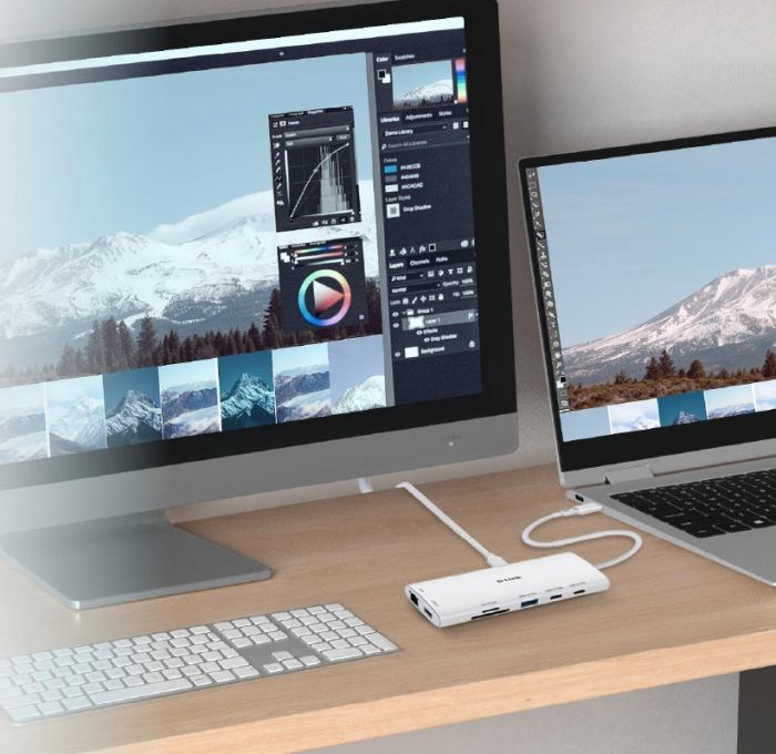 USB-С Хаб   10in1  2xHDMI, 1xGE, 2xUSB-C, 1xUSB-A 3.1, 1xUSB-A 3.0, 1xSD, 1xmicroSD, 1xUSB-C PD D-Link DUP-A01