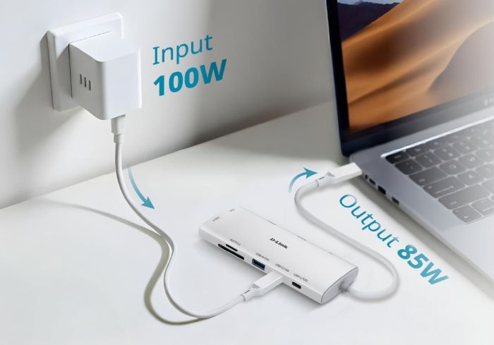 USB-С Хаб   10in1  2xHDMI, 1xGE, 2xUSB-C, 1xUSB-A 3.1, 1xUSB-A 3.0, 1xSD, 1xmicroSD, 1xUSB-C PD D-Link DUP-A01