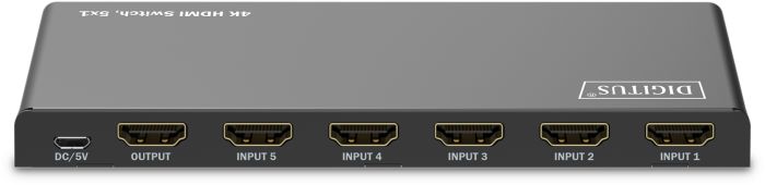 DIGITUS 5x1 HDMI Switch, 4K/60Hz HDCP 2.2