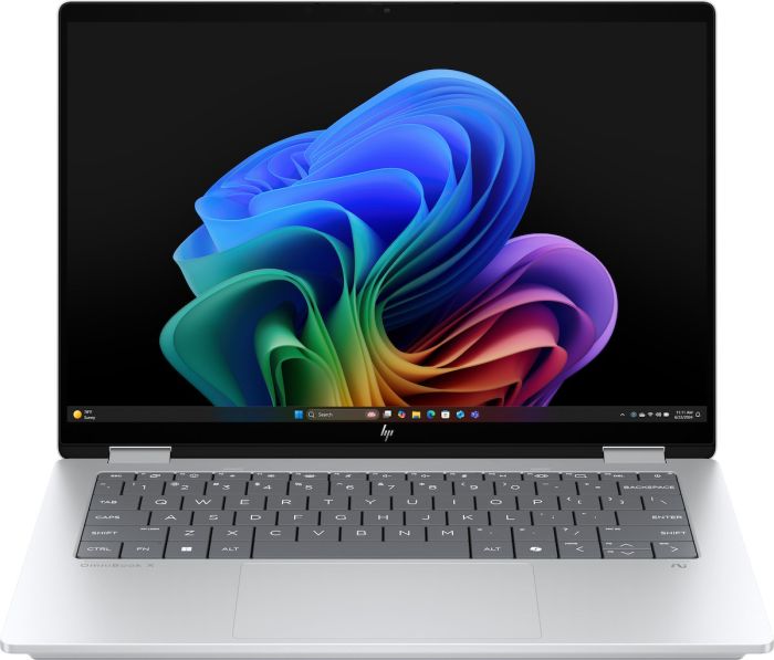 Ноутбук HP OmniBook X Flip x360 14-fm0008ua 14" WUXGA IPS Touch, Intel U5-226V, 16GB, F512GB, UMA, Win11, серебристый