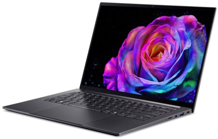 Ноутбук Acer Swift X 14 SFX14-61G 14.5" 2.8K OLED, AMD R7-350, 32GB, F1TB, NVD5050-8, Win11, серый