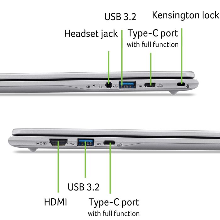 Ноутбук Acer Chromebook CB315-6H 15" FHD IPS, Intel P N250, 8GB, F128GB, UMA, ChromeOS, серебристый