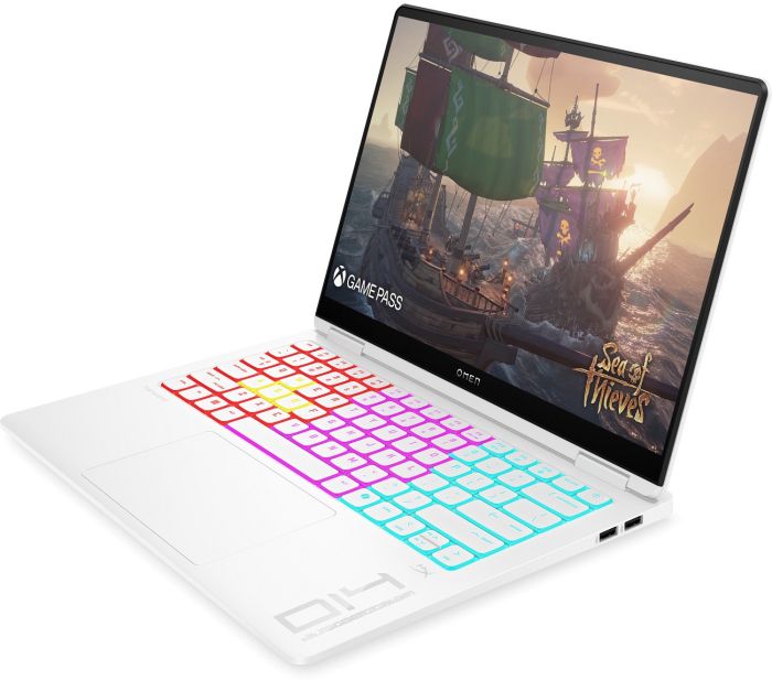 Ноутбук HP OMEN Transcend 14-fb1004ua 14" 3K OLED, Intel U9-285H, 32GB, F1024GB, NVD5070-8, DOS, білий