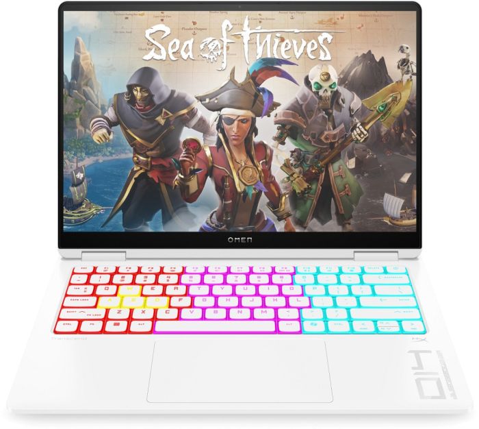 Ноутбук HP OMEN Transcend 14-fb1003ua 14" 3K OLED, Intel U9-285H, 64GB, F2048GB, NVD5070-8, DOS, белый